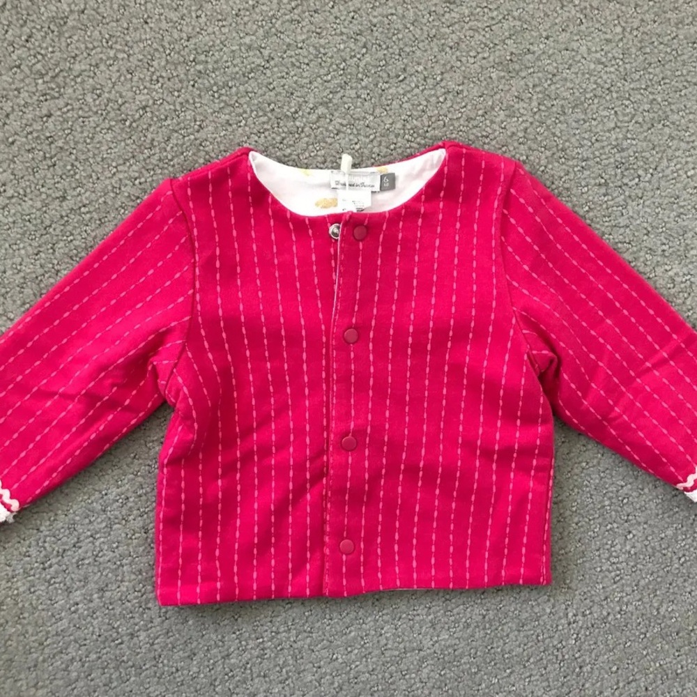 CATIMINI INFANT GIRL KIDS FUCHSIA REVERSIBLE JACKET. No tags. 2T.